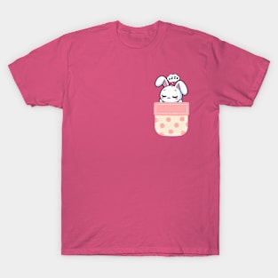 Sleepy Bunny in Polka Dot Pocket T-Shirt